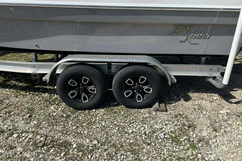 Slide: The Image of 2022 BayRider Kencraft 219 Bay boat on trailer with dual wheels. - 39
