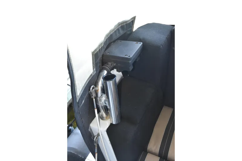Slide: The Image of Interior detail of a 2005 SAFE Boats 33 Full Cabin, featuring seating and equipment. - 22