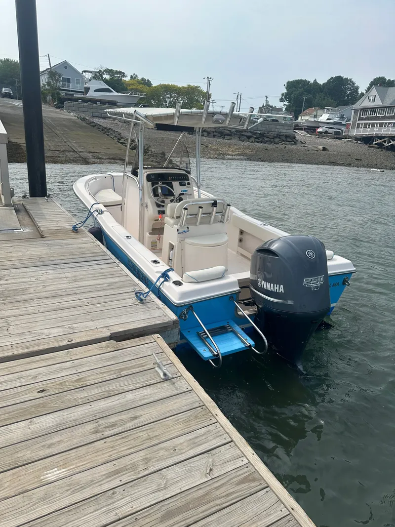 Slide: The Image of 2011 Grady-White Fisherman 209 boat docked with Yamaha engine. - 3