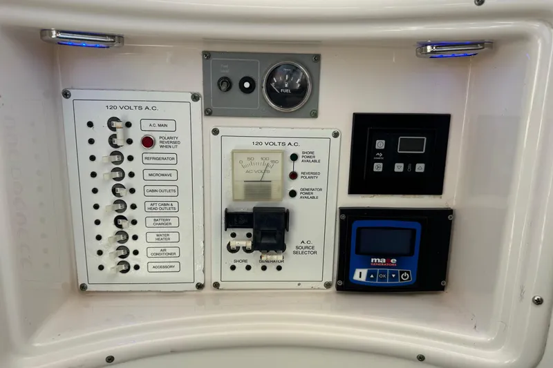 Slide: The Image of Electrical control panel on a 2005 Century 3200 Walk-Around boat. - 29