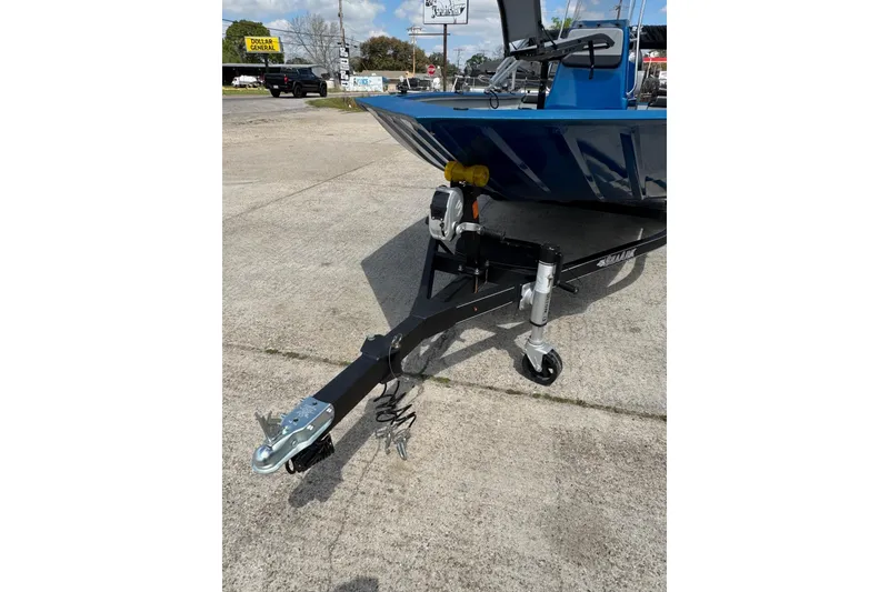 Slide: The Image of 2026 SeaArk Shadow 187T boat trailer hitch on concrete pavement. - 5