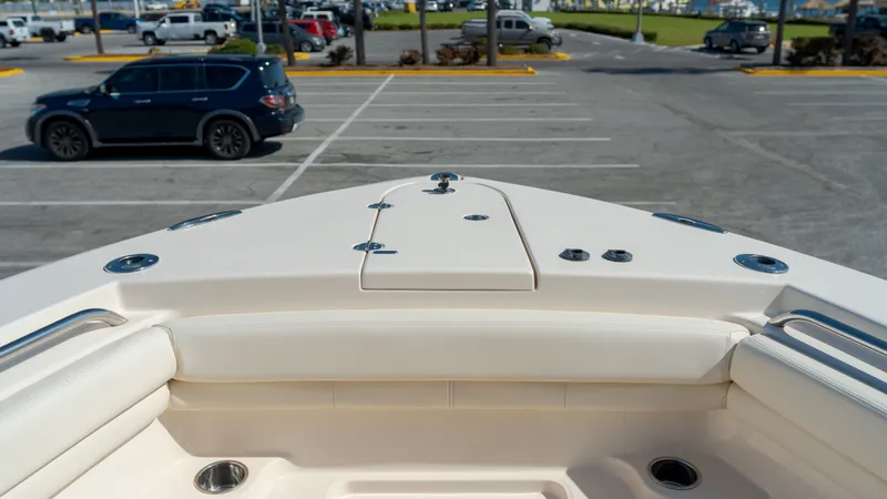 Slide: The Image of Grady-White Canyon 306 boat in harbor, 2019 model. - 8