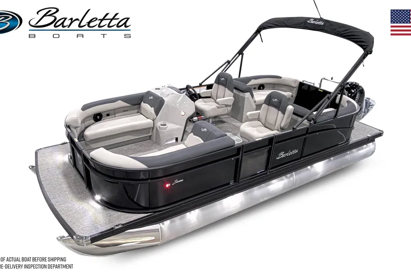 The Image of 2026 Barletta SANZA 22QC pontoon boat with sleek design and comfortable seating. - 0