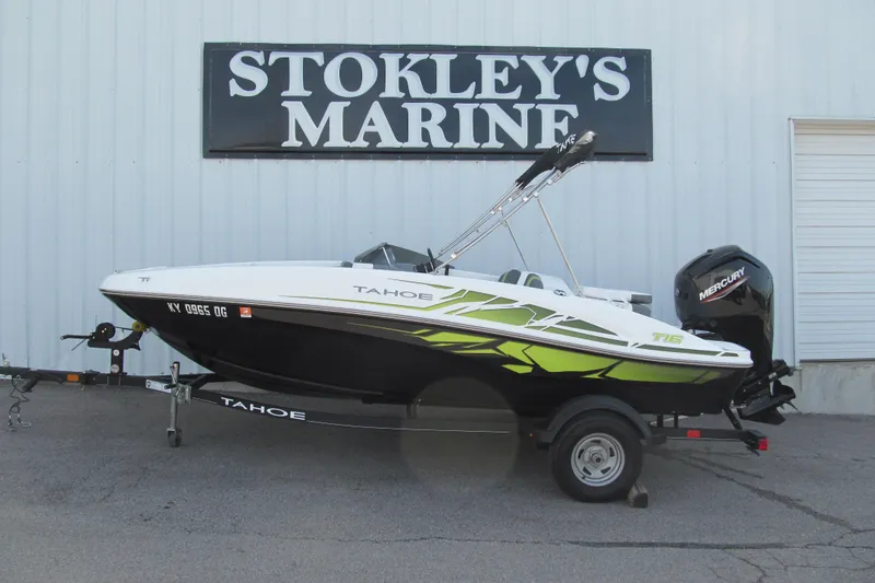 The Image of 2022 Tahoe T16 boat on trailer at Stokley's Marine dealership. - 0