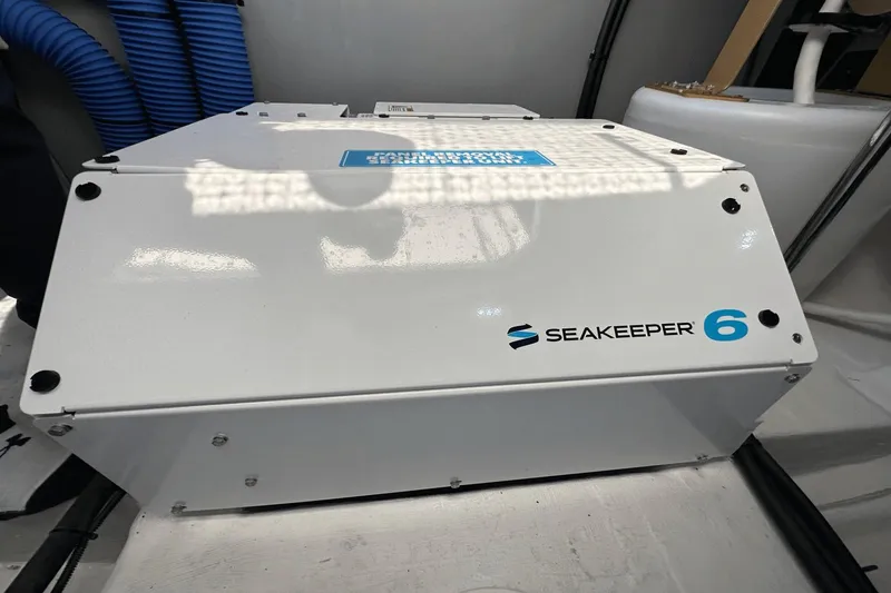 Slide: The Image of Seakeeper 6 stabilizer on 2024 Cruisers Yachts 50 GLS, enhancing marine stability. - 56