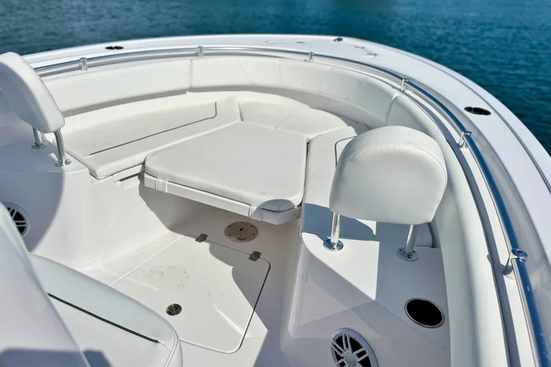 Slide: The Image of 2024 Sportsman Heritage 231 Center Console logo on white surface. - 19