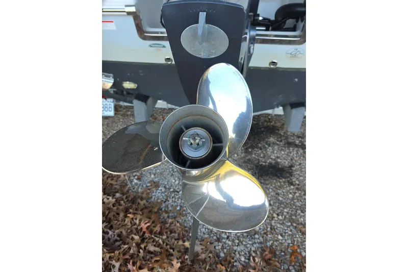 Slide: The Image of Interior cabin of 2022 Sailfish 220 WAC boat with storage and gear. - 24