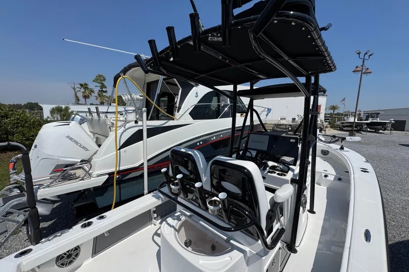 Slide: The Image of 2025 BlackJack 256 Coastal boat with advanced navigation system and sleek design. - 31