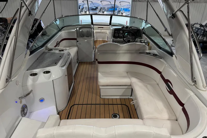 Slide: The Image of 2009 Formula 310 Bowrider interior with luxurious seating and modern dashboard. - 6