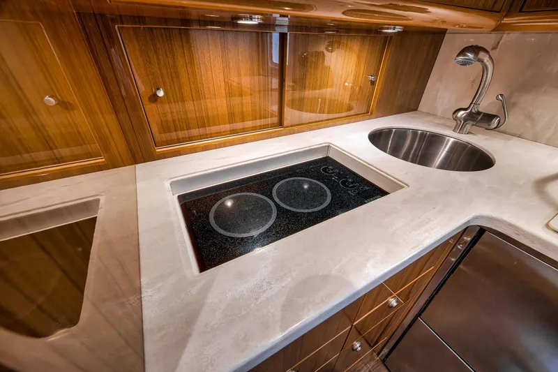 Slide: The Image of Luxurious kitchen area in 2018 Viking 37 Billfish yacht with modern appliances. - 28
