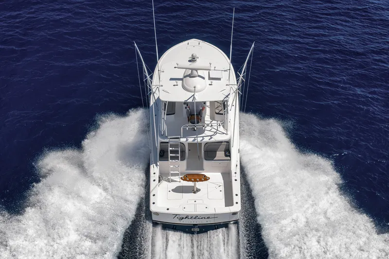 Slide: The Image of 2018 Viking 37 Billfish yacht cruising on open ocean waters. - 3