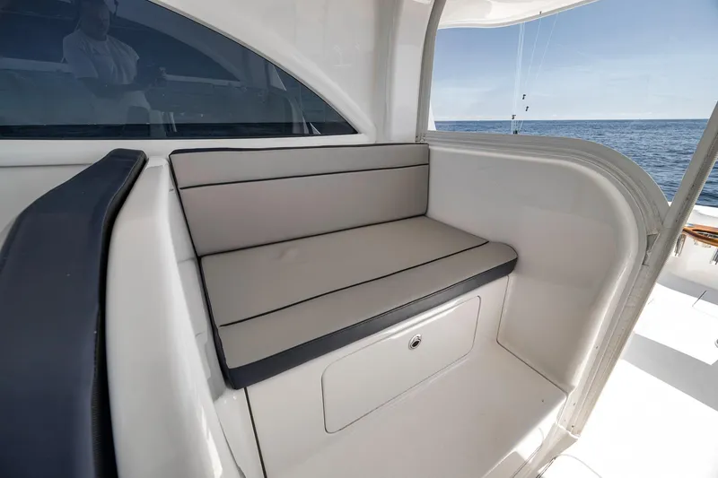 Slide: The Image of 2018 Viking 37 Billfish boat seating area with ocean view. - 37