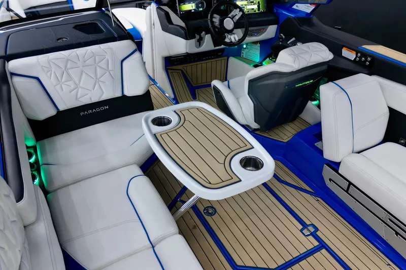Slide: The Image of Luxurious interior of 2022 Nautique Super Air Nautique G25 Paragon boat. - 20
