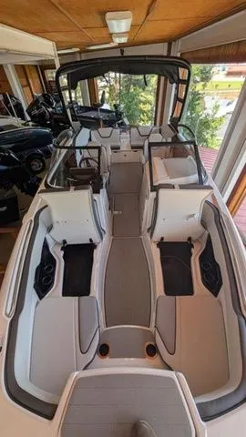 Slide: The Image of Interior view of 2026 Yamaha AR250 boat, modern design. - 11