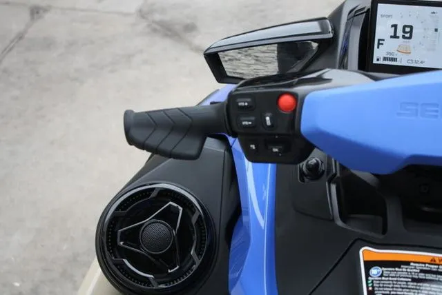 Slide: The Image of Close-up of Sea-Doo Wake Pro 230 handlebar, model year 2026. - 12