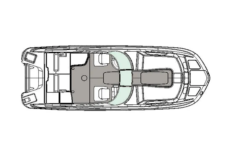 Slide: The Image of Manufacturer Provided Image: Top view layout of 2021 Hurricane SunDeck 2410 OB boat. - 34