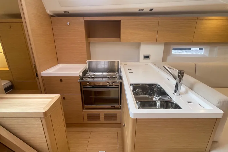 Slide: The Image of Modern kitchen interior of 2026 Grand Soleil 42 Long Cruise yacht. - 16