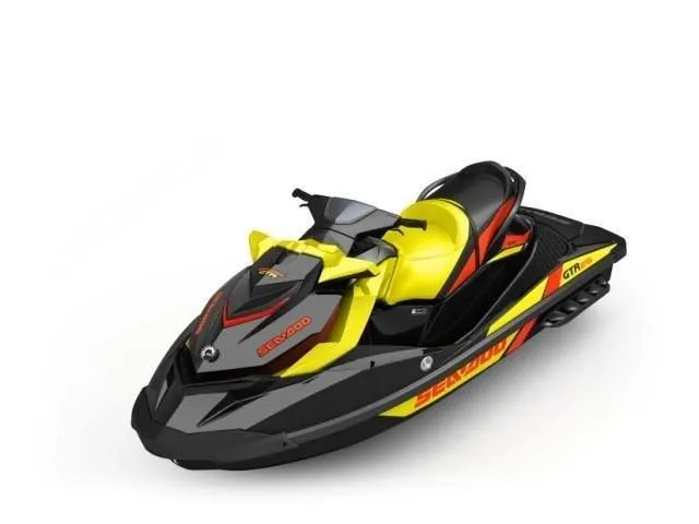 Slide: The Image of 2015 Sea-Doo GTR 215 jet ski in black and yellow. - 31