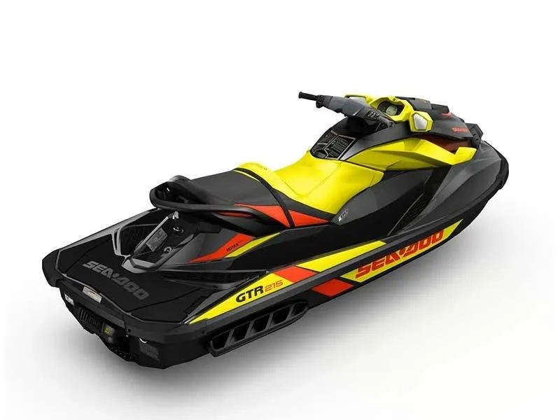 Slide: The Image of 2015 Sea-Doo GTR 215 jet ski in yellow and black. - 33