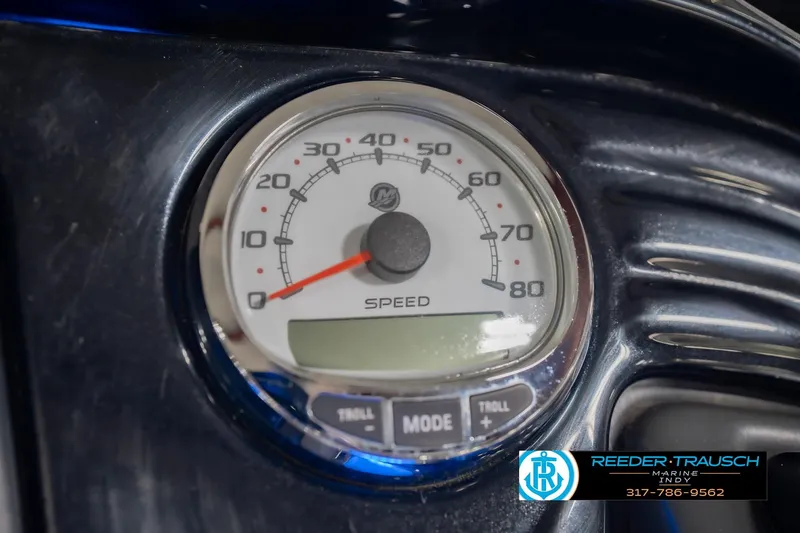 Slide: The Image of Speedometer of a 2017 Bennington 220 LE3 boat, showing speed in miles per hour. - 35