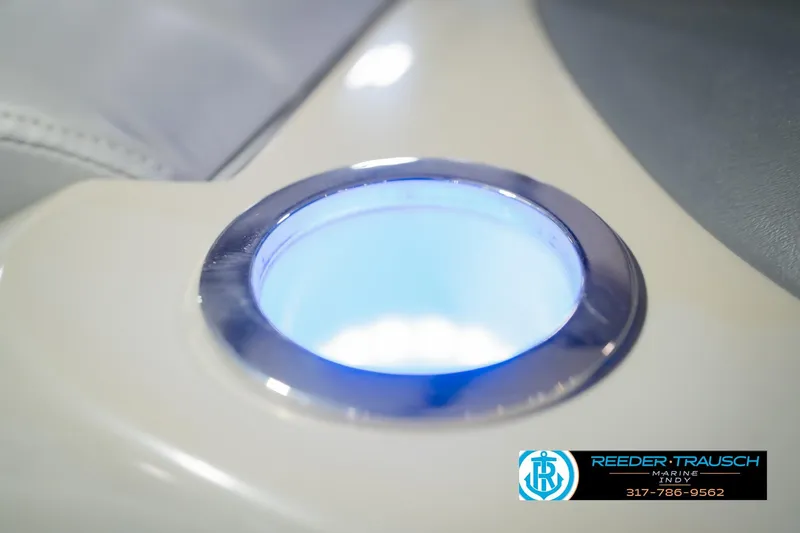 Slide: The Image of Illuminated cup holder on 2017 Bennington 220 LE3 boat interior. - 46