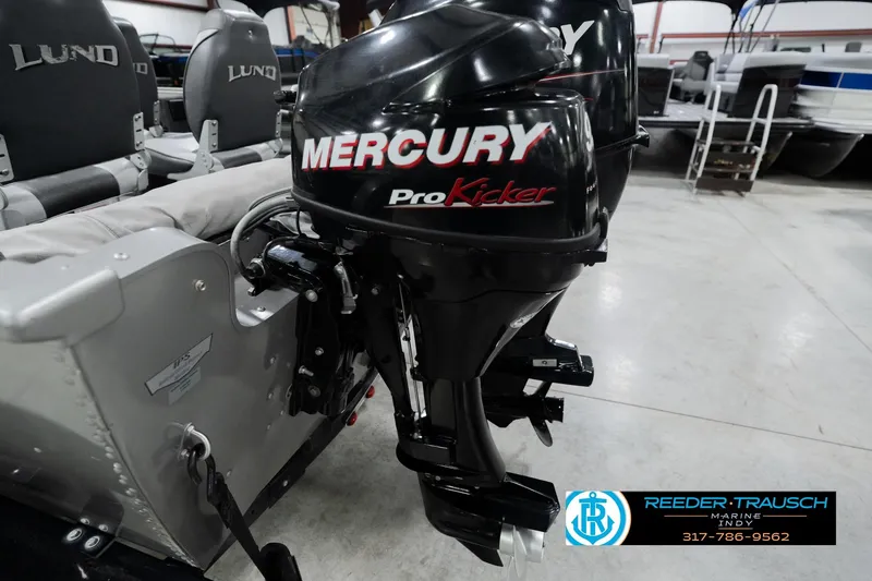 Slide: The Image of 2013 Lund 1650 Rebel XL Sport with Mercury ProKicker motor in showroom. - 41