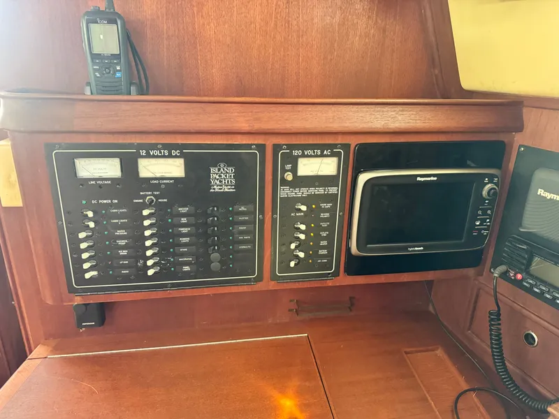 Slide: The Image of Control panel of Island Packet 380 yacht, year 2001. - 35
