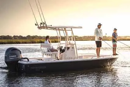 Slide: The Image of Manufacturer Provided Image: 2022 Pathfinder 2200 TRS boat on water with people fishing. - 56