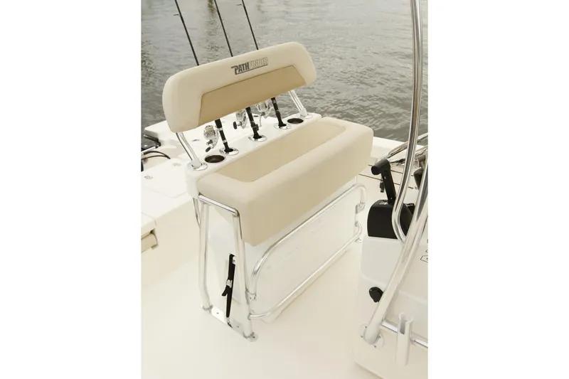 Slide: The Image of Manufacturer Provided Image: 2022 Pathfinder 2200 TRS boat seating with rod holders and storage. - 63