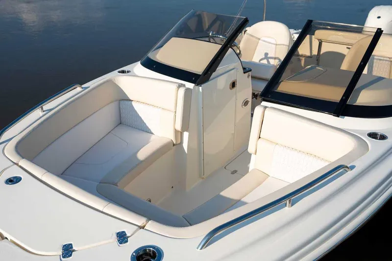 Slide: The Image of Manufacturer Provided Image: 2026 Scout 220 Dorado boat interior with luxurious seating and sleek design. - 5