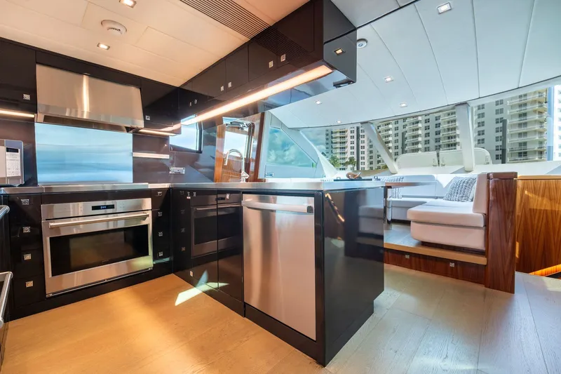 Slide: The Image of Modern kitchen on a 2013 Horizon E88 yacht. - 7
