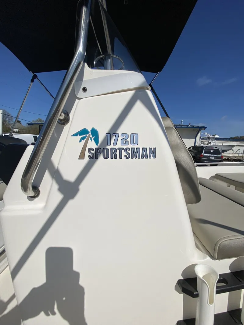Slide: The Image of Key West 1720 Sportsman boat, 2022 model, close-up of logo. - 5