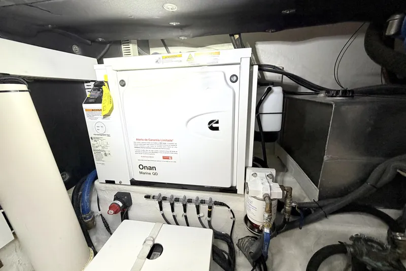 Slide: The Image of Engine room of 2024 Schaefer 400 with Onan Marine QD generator. - 25