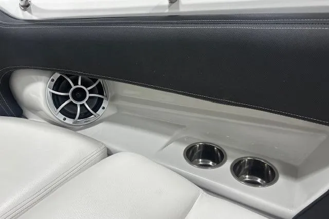 Slide: The Image of Interior of 2019 Crownline Eclipse E255 SURF boat with speaker and cup holders. - 29