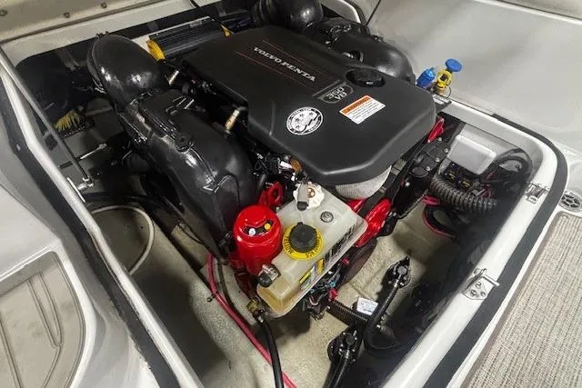 Slide: The Image of Engine compartment of a 2019 Crownline Eclipse E255 SURF boat with Volvo Penta engine. - 31