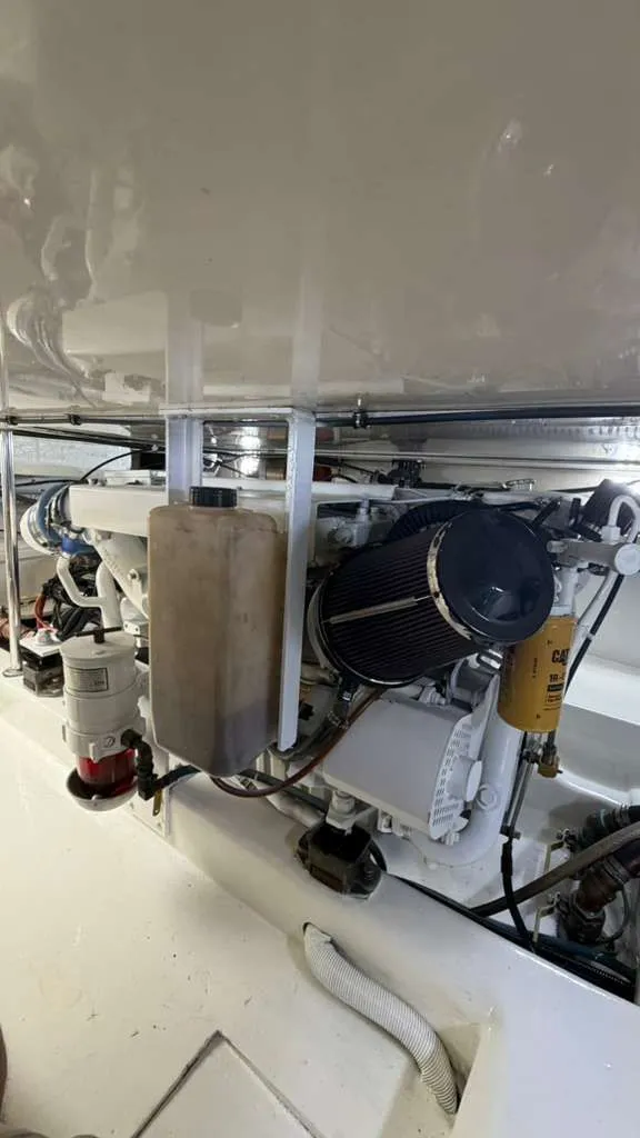 Slide: The Image of Engine room of 2006 Egg Harbor 37 Convertible with visible components. - 32