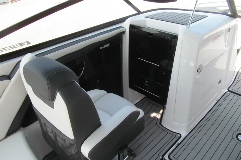 Slide: The Image of 2018 Yamaha Boats 242 Limited S interior with sleek seating and modern design. - 9