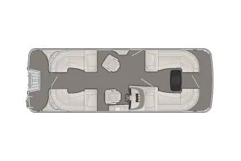Slide: The Image of Manufacturer Provided Image: 2019 Bennington R 23 RSFB pontoon boat floor plan with spacious seating layout. - 18