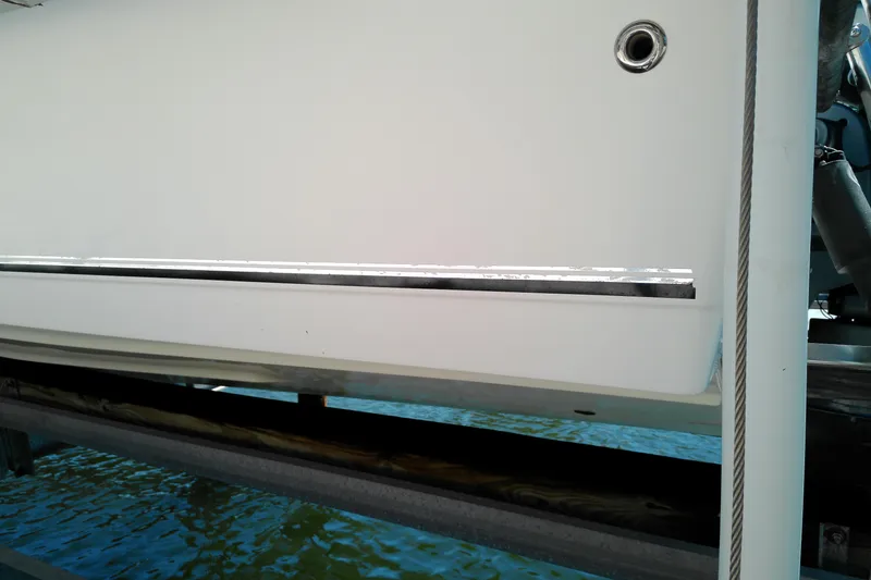 Slide: The Image of Key West 2020 Walkaround boat hull on lift, 2009 model. - 25