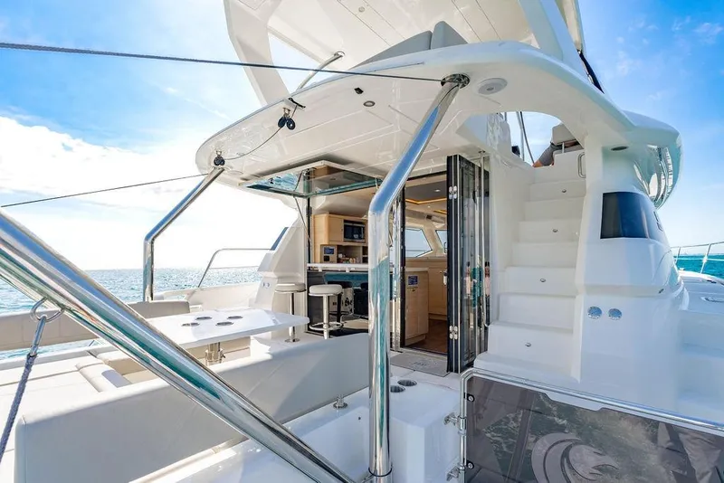Slide: The Image of Luxurious 2024 Aquila 44 Yacht interior with modern design and ocean view. - 42