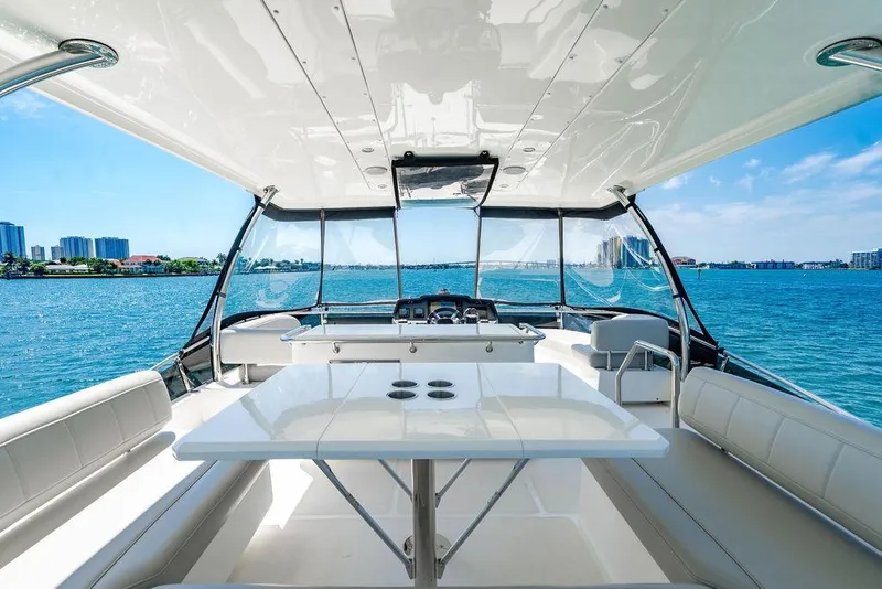 Slide: The Image of Luxurious 2024 Aquila 44 Yacht interior with panoramic ocean view and sleek design. - 90