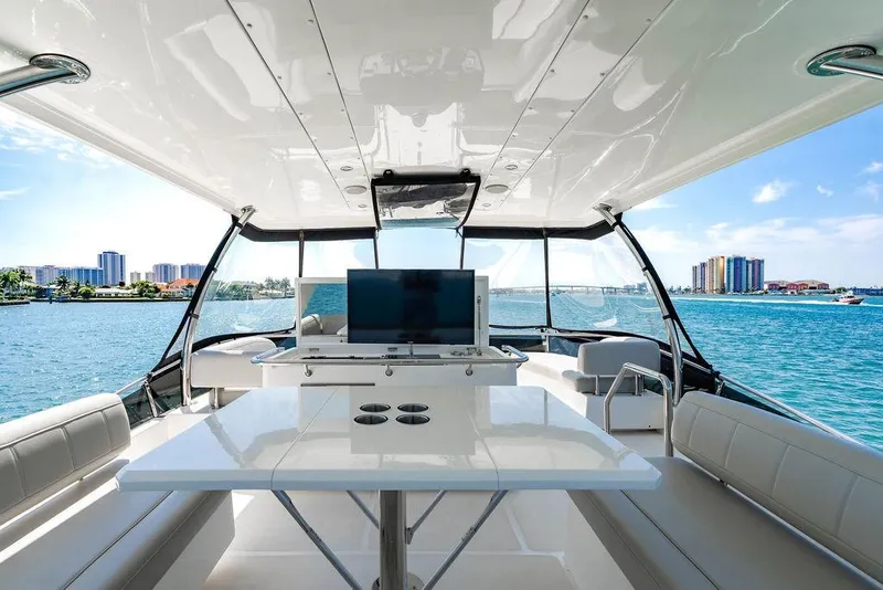 Slide: The Image of Luxurious 2024 Aquila 44 Yacht interior with ocean view and modern amenities. - 99