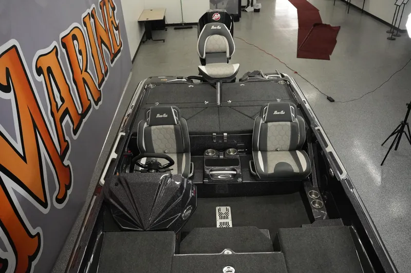 Slide: The Image of 2026 Bass Cat Puma STS boat interior with sleek seating and modern design. - 17