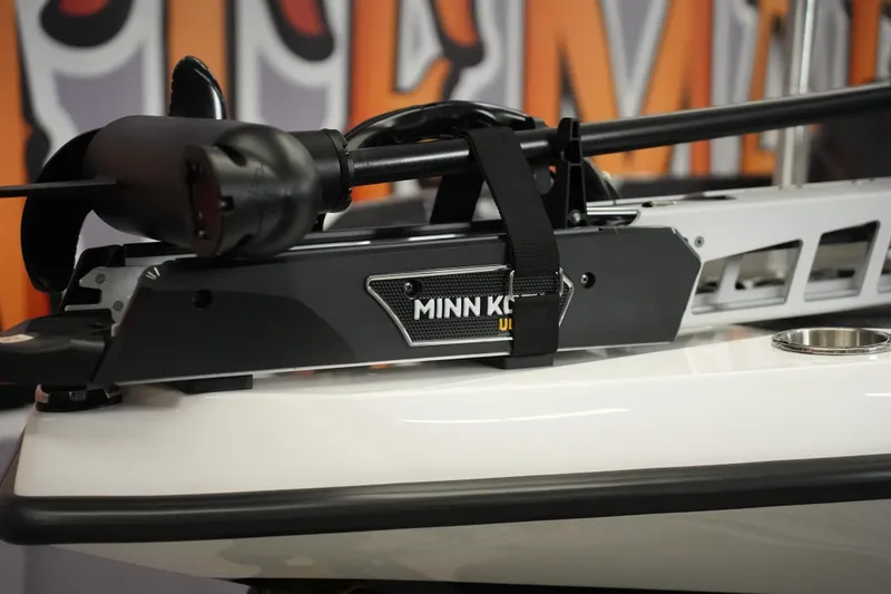 Slide: The Image of 2026 Bass Cat Puma STS with Minn Kota trolling motor detail. - 9