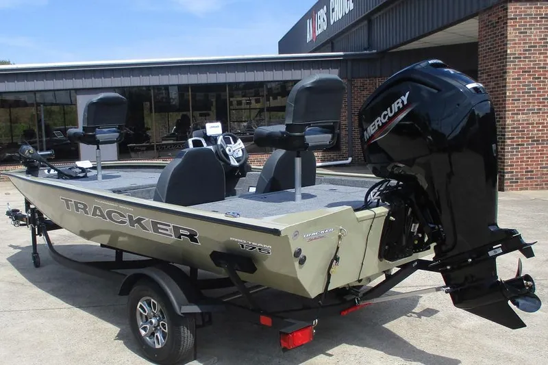 Slide: The Image of 2026 Tracker Pro Team 175 boat with Mercury engine on trailer. - 3