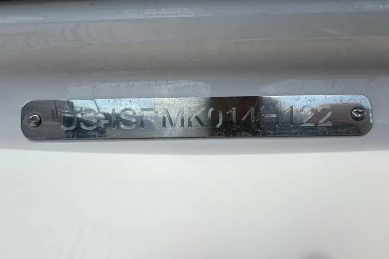 Slide: The Image of 2022 Moomba Makai boat identification plate with serial number. - 26