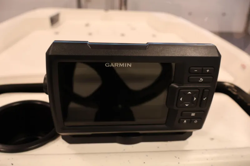 Slide: The Image of Garmin device on 2022 Mako Pro Skiff 17 CC boat dashboard. - 19