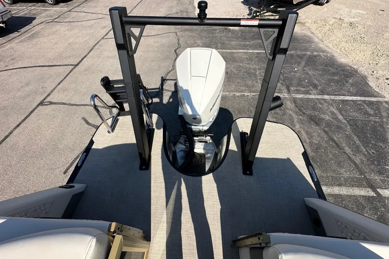 Slide: The Image of Alera M23Q 2026 boat with motor and seating on a sunny day. - 11