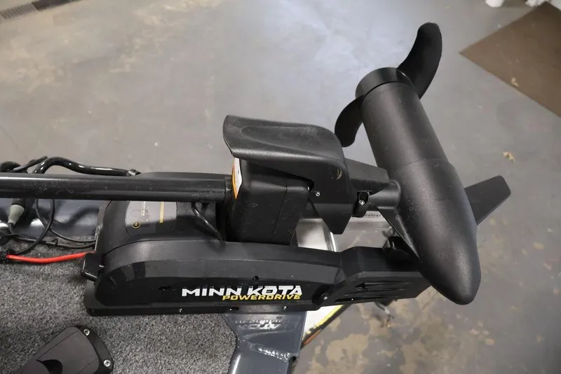 Slide: The Image of Minn Kota PowerDrive trolling motor on 2019 Tracker Pro Guide V-16 SC boat. - 15