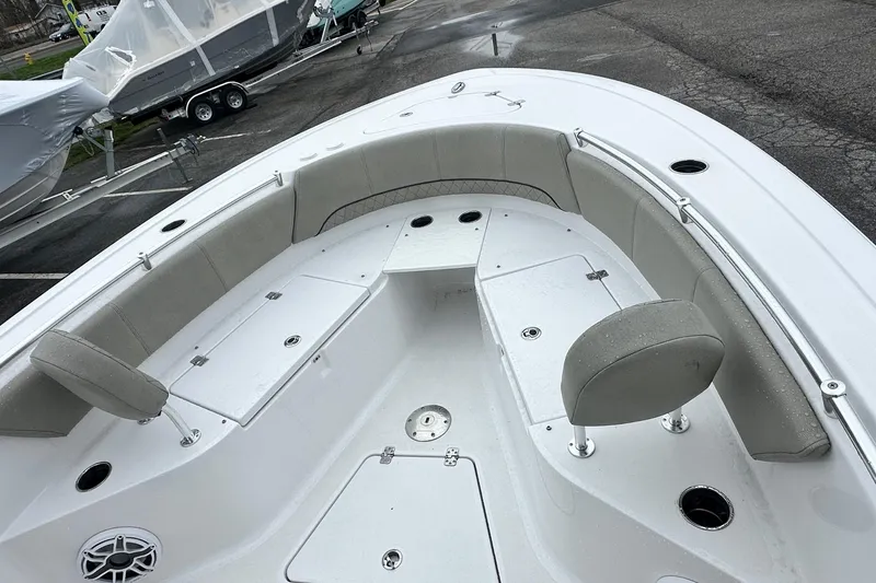 Slide: The Image of Interior storage compartment of 2022 Sportsman Heritage 241 Center Console boat. - 14